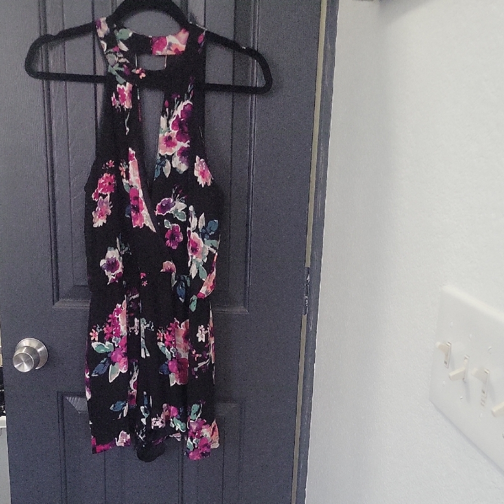 Floral Halter Neck Women's Top